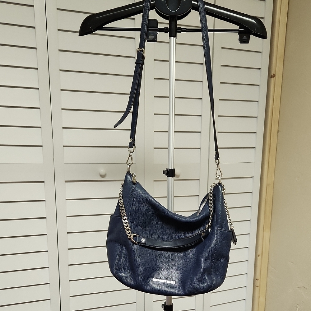 Michael Kor's Navy Blue Leather Shoulder Bag